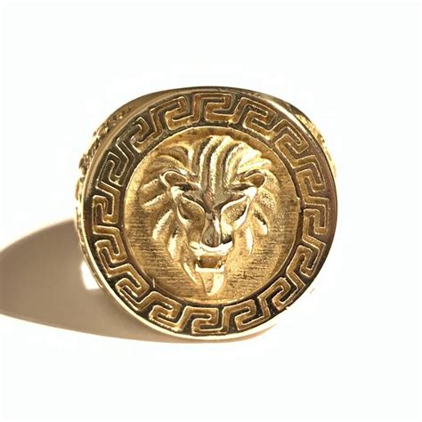 versace lion ring|versace men's rings for sale.